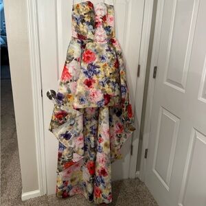 Floral High-Low Sherri Hill size 4